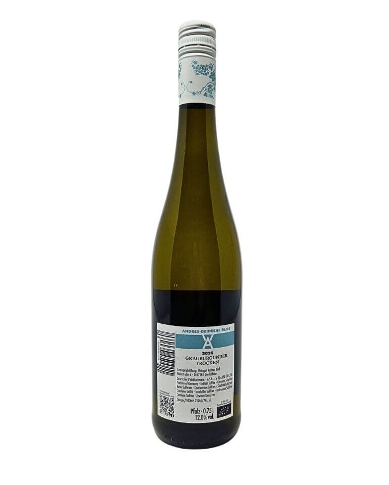 Andres 2025 Grauburgunder Weißwein Biowein Pfalz Terroir Unlimited Weinhandel