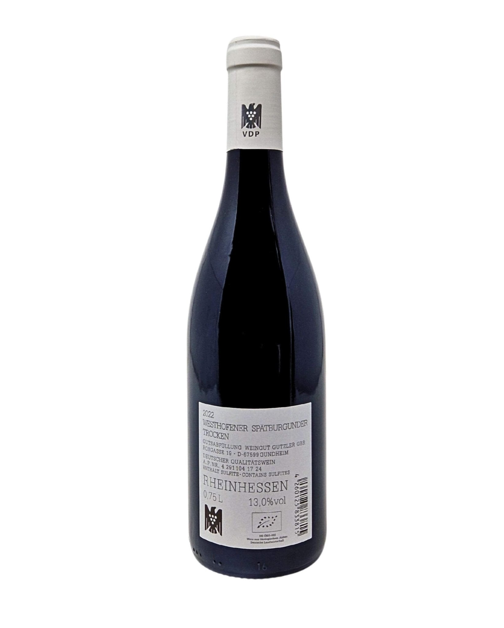 Gutzler 2022 Westhofener Spätburgunder Rotwein Bio - TERROIR UNLIMITED