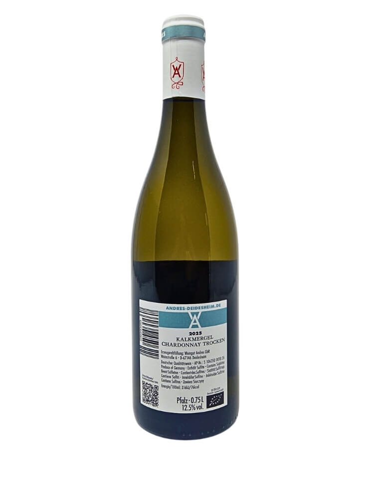 Andres 2025 Pfalz Chardonnay Kalkmergel Weißwein Biowein Pfalz bei Terroir Unlimited einhandel Bochum