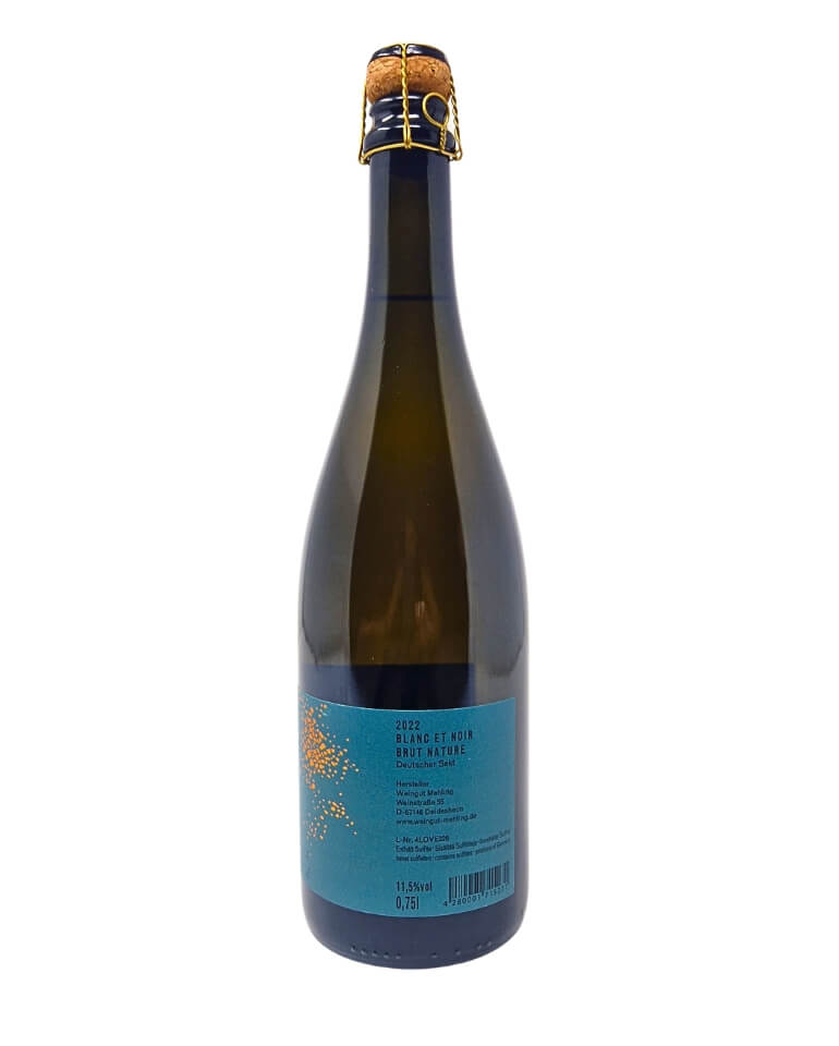 Mehling 2022 Blanc et Noir Brut Nature Schaumwein Biowein Pfalz bei Terroir Unlimited Weinhandel Bochum